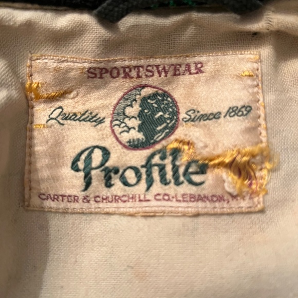 Vintage wool jacket, green plaid - Picture 5 of 7